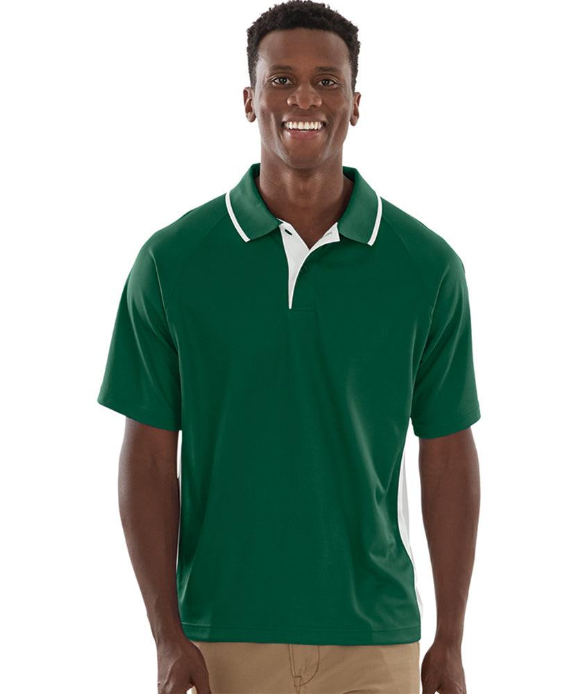 Men's Color Blocked Wicking Polo Forest/White - Gifts & Values