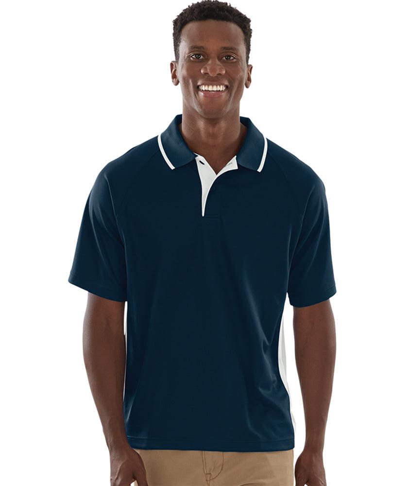 Men's Color Blocked Wicking Polo Navy/White - Gifts & Values