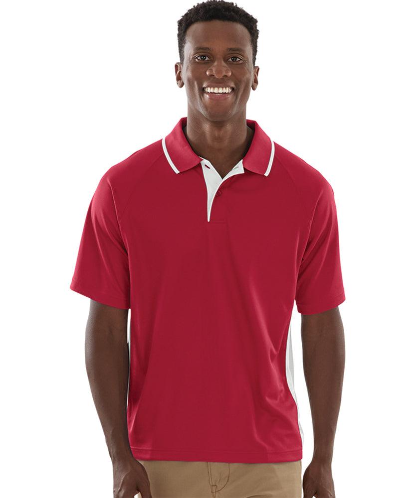 Men's Color Blocked Wicking Polo Red/White - Gifts & Values