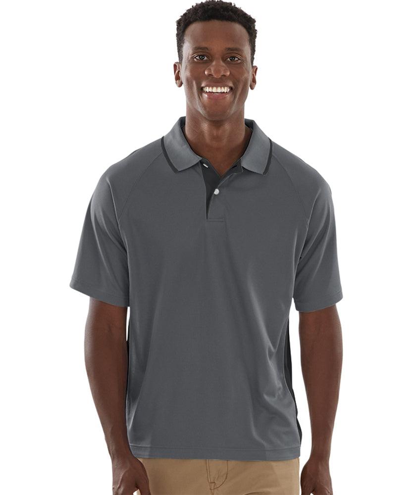 Men's Color Blocked Wicking Polo Slate/Black - Gifts & Values
