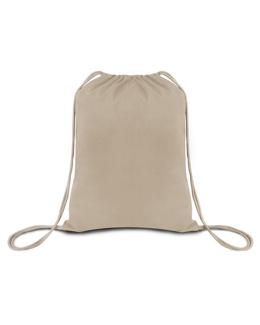 Cotton Canvas Basic Drawstring Backpack