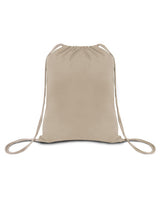 Cotton Canvas Basic Drawstring Backpack