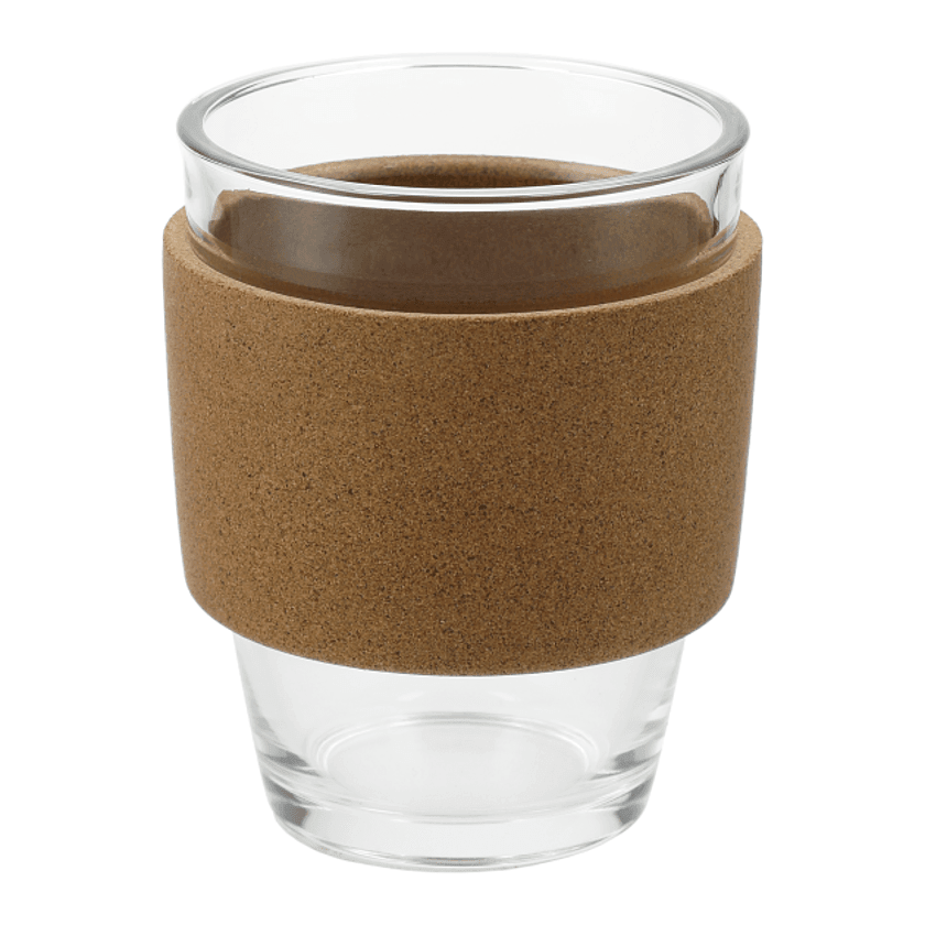 12 oz Brooklyn Glass cup with Cork Band