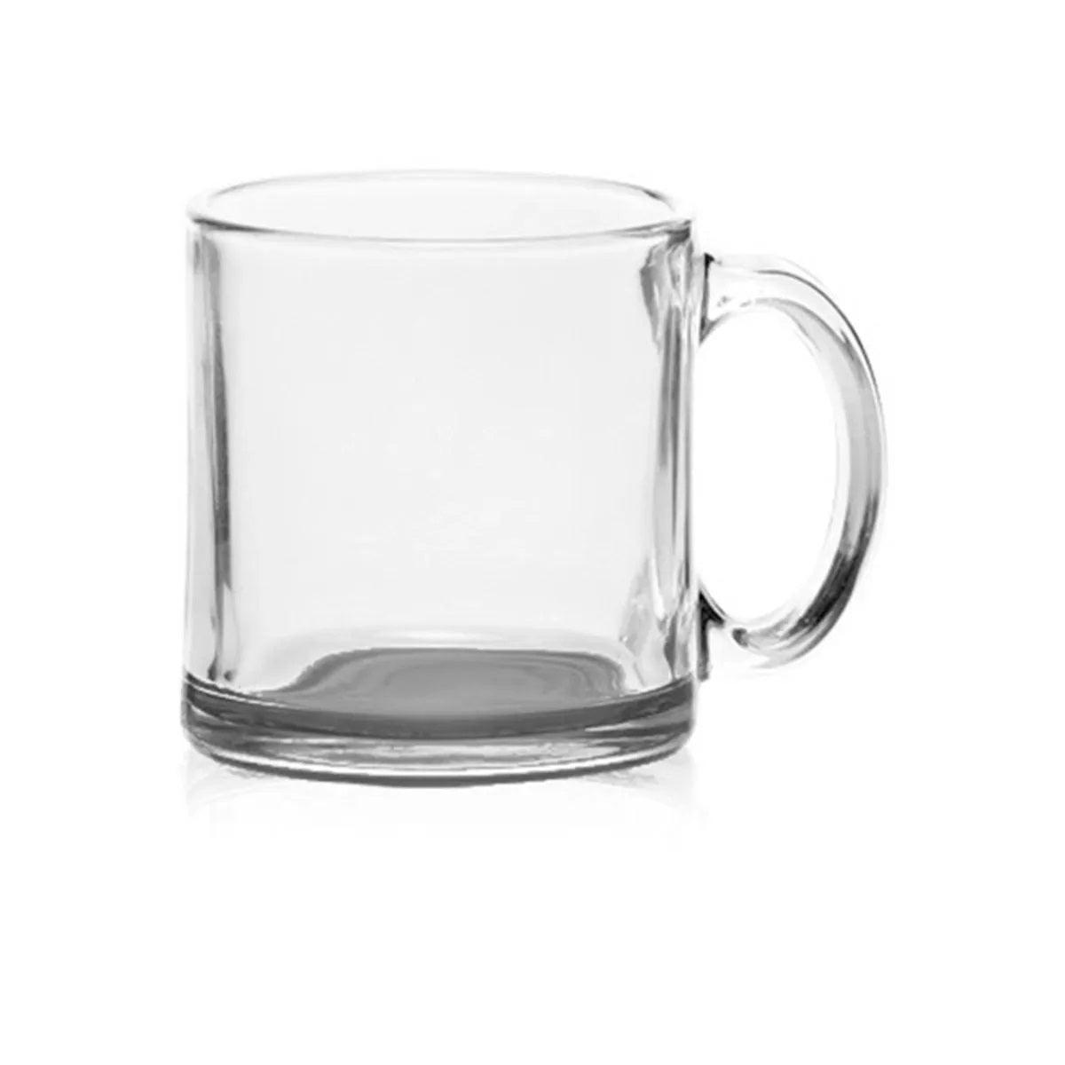 13 oz Clear Glass Coffee Mug