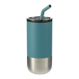 16 oz Insulated Stainless Steel Tumbler with Straw