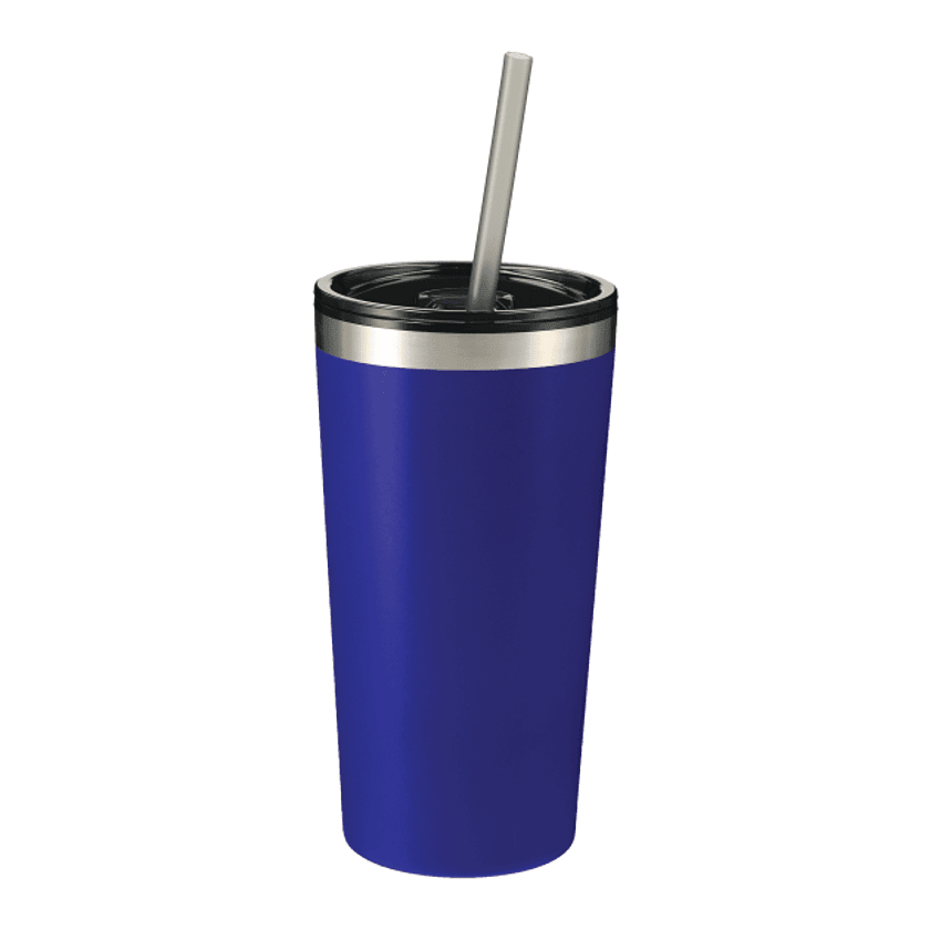 16 oz Durable Double-Wall Tumbler with Straw