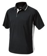 Men's Color Blocked Wicking Polo Black/White - Gifts & Values