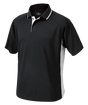 Men's Color Blocked Wicking Polo Black/White - Gifts & Values