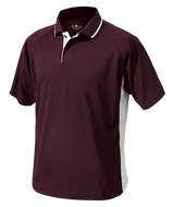 Men's Color Blocked Wicking Polo Maroon/White - Gifts & Values