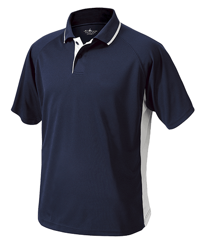 Men's Color Blocked Wicking Polo Navy/White - Gifts & Values