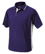 Men's Color Blocked Wicking Polo Purple/White - Gifts & Values