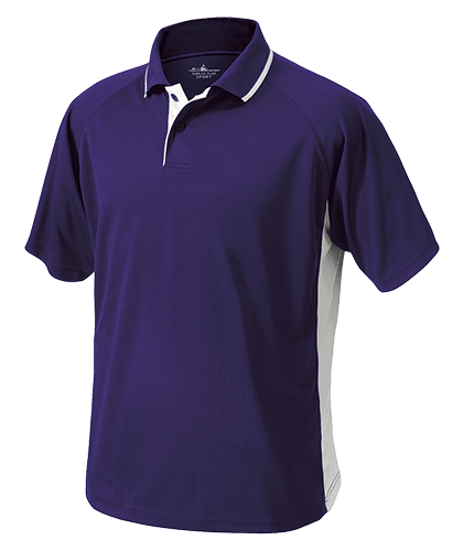 Men's Color Blocked Wicking Polo Purple/White - Gifts & Values