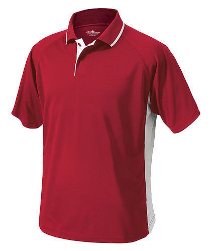 Men's Color Blocked Wicking Polo Red/White - Gifts & Values