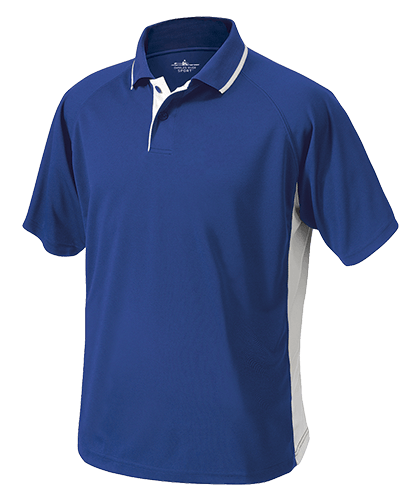 Men's Color Blocked Wicking Polo Royal/White - Gifts & Values