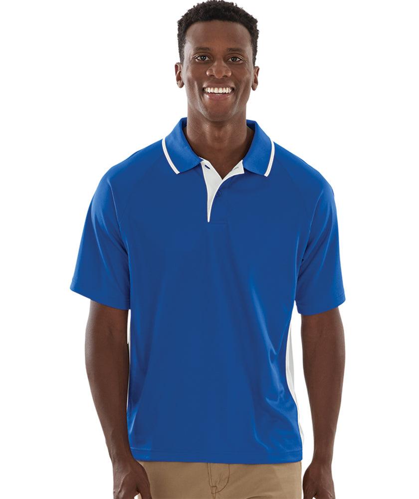 Men's Color Blocked Wicking Polo Royal/White - Gifts & Values