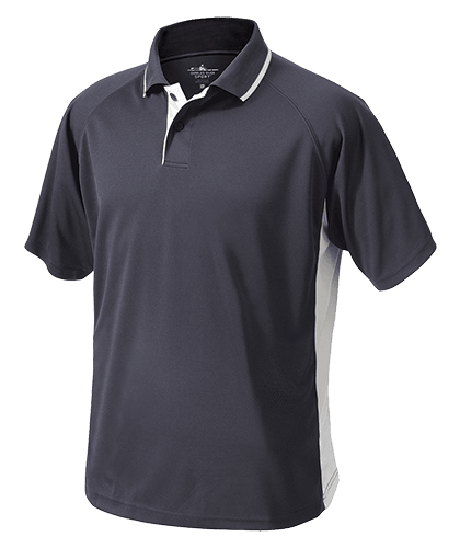 Men's Color Blocked Wicking Polo Slate/White - Gifts & Values