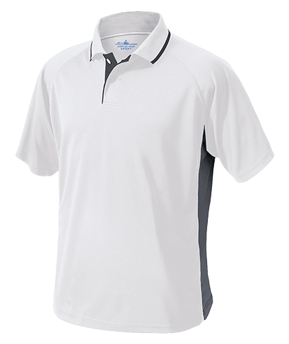 Men's Color Blocked Wicking Polo White/Slate - Gifts & Values