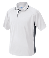 Men's Color Blocked Wicking Polo White/Slate - Gifts & Values