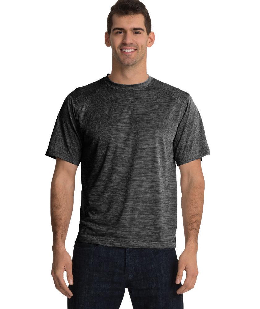 Men's Space Dye Performance Tee Black - Gifts & Values