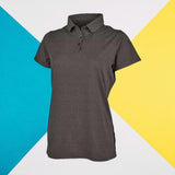 Women's Heathered Eco-Logic Stretch Polo Graphite Heather - Gifts & Values