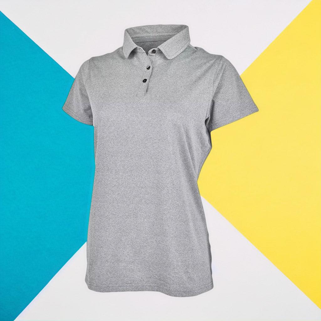 Women's Heathered Eco-Logic Stretch Polo Light Grey Heather - Gifts & Values