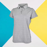 Women's Heathered Eco-Logic Stretch Polo Light Grey Heather - Gifts & Values