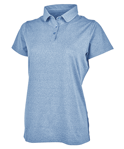 Women's Heathered Eco-Logic Stretch Polo Light Royal Heather - Gifts & Values