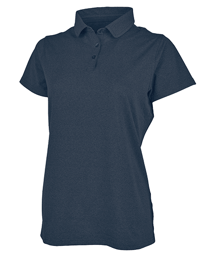 Women's Heathered Eco-Logic Stretch Polo Navy Heather - Gifts & Values