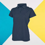 Women's Heathered Eco-Logic Stretch Polo Navy Heather - Gifts & Values