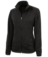 Women's Heathered Fleece Jacket Black - Gifts & Values