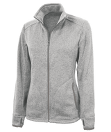 Women's Heathered Fleece Jacket Light Grey - Gifts & Values