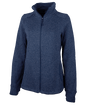 Women's Heathered Fleece Jacket Navy - Gifts & Values