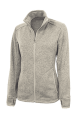 Women's Heathered Fleece Jacket Oatmeal - Gifts & Values