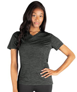 Women's Space Dye Performance Tee Black - Gifts & Values