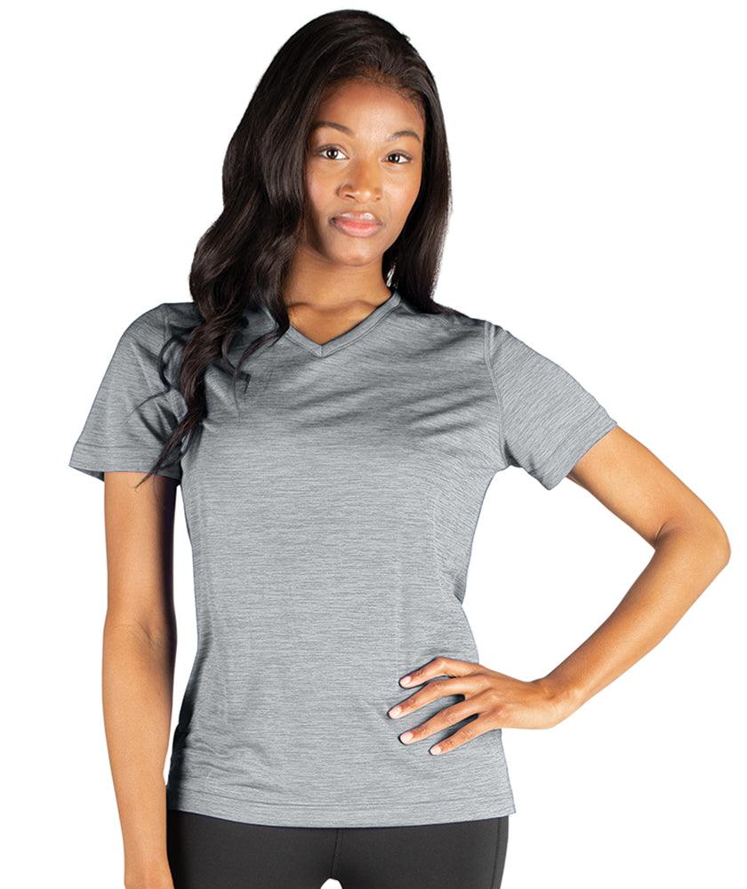 Women's Space Dye Performance Tee Grey - Gifts & Values